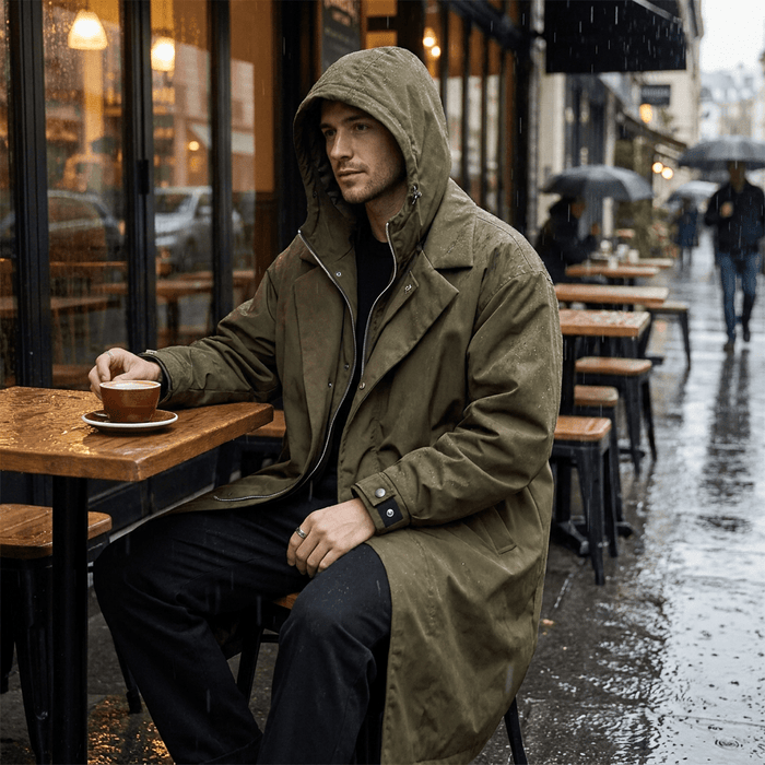 Men's Waterproof Raincoat – Lightweight Breathable Hooded Rain Jacket - Monsta Online