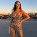 Jemima Glitter Jumpsuit – Women's Strapless Sparkle Jumpsuit with Waist Belt - Monsta Online