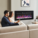50 Inch Recessed Electric Fireplace Insert Wall Mountable with Adjustable Flames and Remote - Monsta Online