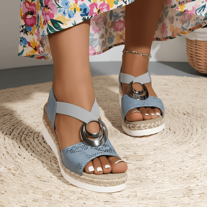 Women's Slip - On Wedge Sandals – Arch Support & Cushioned Insole - Monsta Online