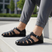 Men's Open Toe Sandals – Adjustable Buckle Straps, Cushioned Footbed & Breathable Design - Monsta Online