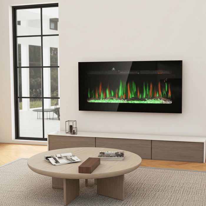 36 Inch Wall Mounted and Recessed Electric Fireplace Insert with Remote - Monsta Online