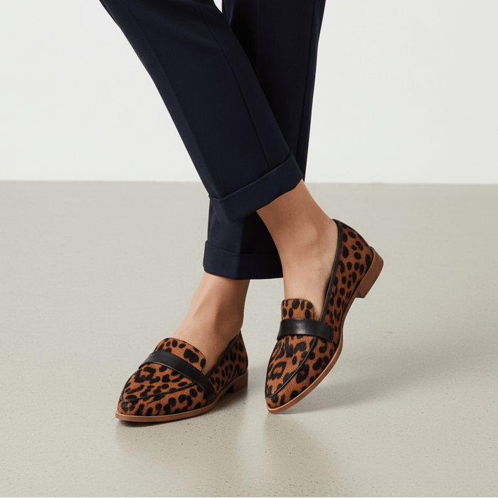 Women's Retro Pointed - Toe Loafers – Chic Leather Slip - On Flats for Every Occasion - Monsta Online