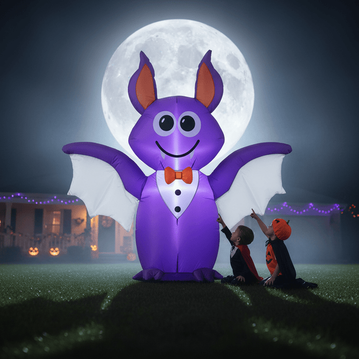 4ft Inflatable Halloween Bat with LED Lights – Blow Up Outdoor Yard Decoration - Monsta Online
