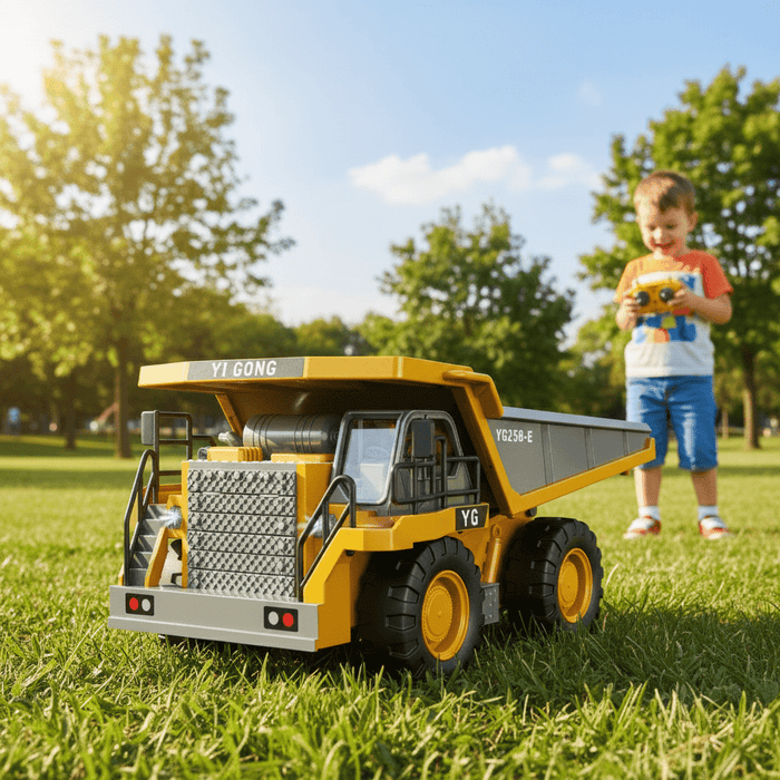 1:24 Scale 9CH Remote Control Tipper Dump Truck - 2.4GHz Construction Toy for Kids with Dual Batteries - Monsta Online