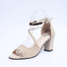 Women's Chic Ankle Strap Block Heel Sandals – Cushioned Footbed, Adjustable Strap for All - Day Comfort - Monsta Online