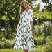 Harlow A - Line Midi Dress – Women's Elegant Flowy Midi Dress - Monsta Online