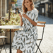 Harlow A - Line Midi Dress – Women's Elegant Flowy Midi Dress - Monsta Online