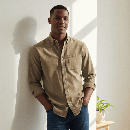 Marcell Button - Down Shirt – Men's Classic Cotton Blend Dress Shirt - Monsta Online