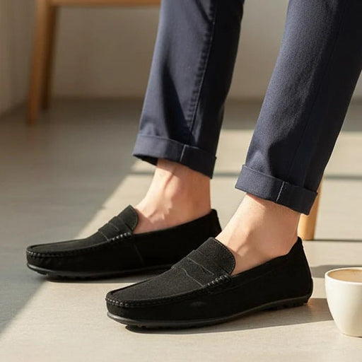 Aurion Suede Loafers – Men's Classic Premium Suede Slip - On Shoes - Monsta Online