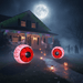 2 Pack 3ft Inflatable Halloween Eyeballs with LED Lights and Air Blower - Monsta Online