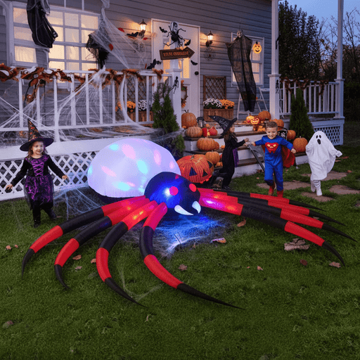 11.8FT Halloween Inflatable Crawling Spider with Rotating LED Lights - Monsta Online