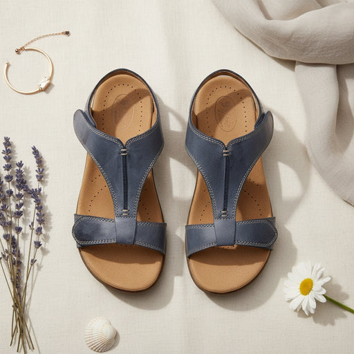 Rinah Women's Luxury Orthopedic Leather Sandals – Memory Foam Arch Support for All - Day Comfort - Monsta Online