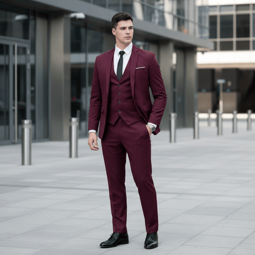 Dominic 3 - Piece Slim Fit Suit – Men's Notch Lapel Blazer, Waistcoat & Trousers Set - Monsta Online