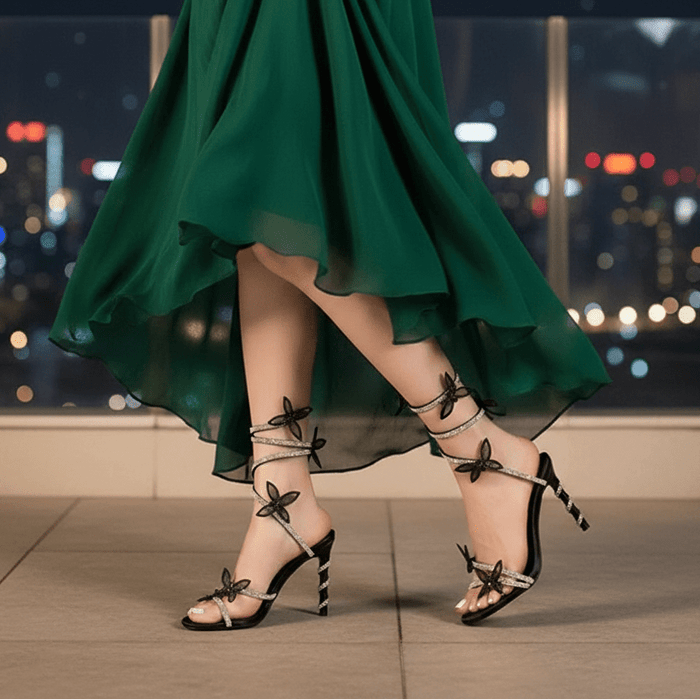 Butterfly Reverie Lace - Up Heels for Women – Elegant White Bridal & Occasion Heels - Monsta Online