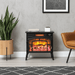 22 Inch Black Freestanding Electric Fireplace Stove Heater - Monsta Online