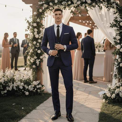 Dominic 3 - Piece Slim Fit Suit – Men's Notch Lapel Blazer, Waistcoat & Trousers Set - Monsta Online