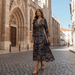 Violet A - Line Maxi Dress – Women's Elegant Wedding Guest Dress with V - Neckline - Monsta Online