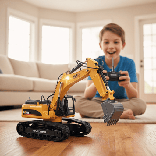 1:14 Scale RC Excavator with Metal Shovel & Dual Batteries – Realistic Construction Toy for Kids and Adults - Monsta Online
