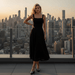 Marcia Square Neck Midi Dress – Women's Elegant A - Line Summer Dress - Monsta Online