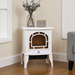 18 Inch White Electric Fireplace Heater with LED Flame - Monsta Online