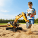 1:14 Scale RC Excavator with Metal Shovel & Dual Batteries – Realistic Construction Toy for Kids and Adults - Monsta Online