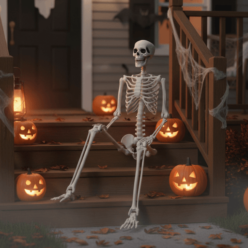 6FT Creepy Halloween Hanging Skeleton Decoration - Monsta Online