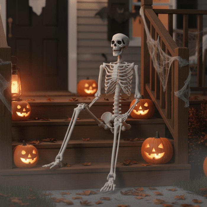 6FT Creepy Halloween Hanging Skeleton Decoration - Monsta Online