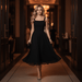 Marcia Square Neck Midi Dress – Women's Elegant A - Line Summer Dress - Monsta Online