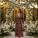 Violet A - Line Maxi Dress – Women's Elegant Wedding Guest Dress with V - Neckline - Monsta Online