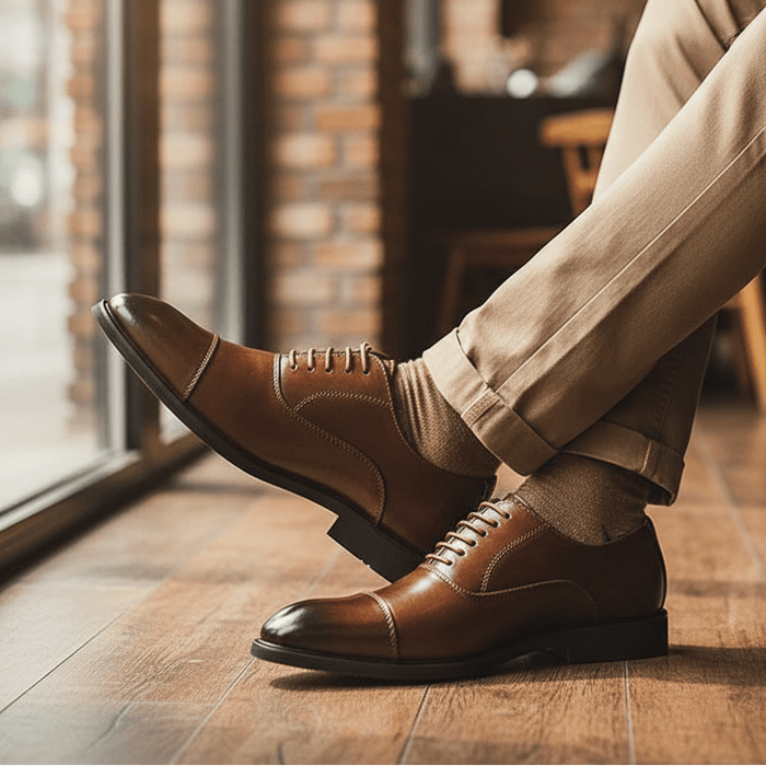 Luca Leather Oxford Shoes – Men's Italian Handcrafted Dress Shoes - Monsta Online