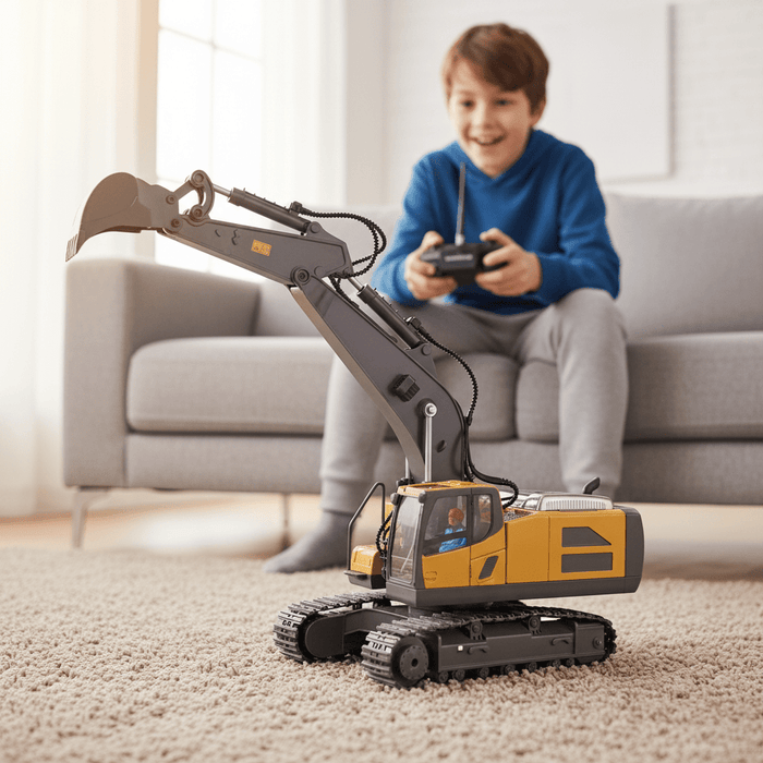 Professional 1:14 Scale 22 Channel Remote Control Excavator with Dual Batteries for Kids and Adults - Monsta Online