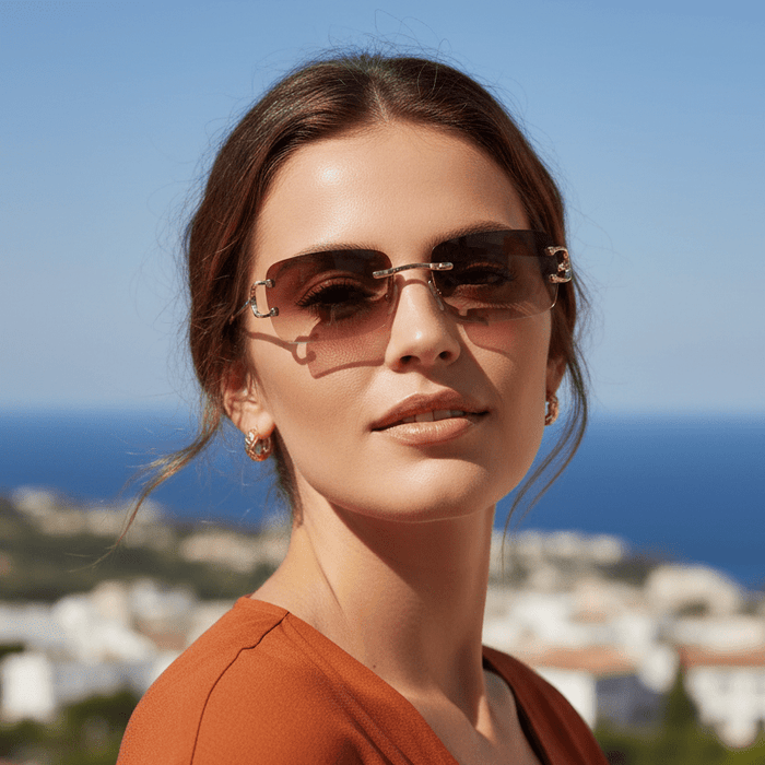Soleil Luxury Cat - Eye Sunglasses – UV400 Vintage Retro Shades, Lightweight & Elegant - Monsta Online