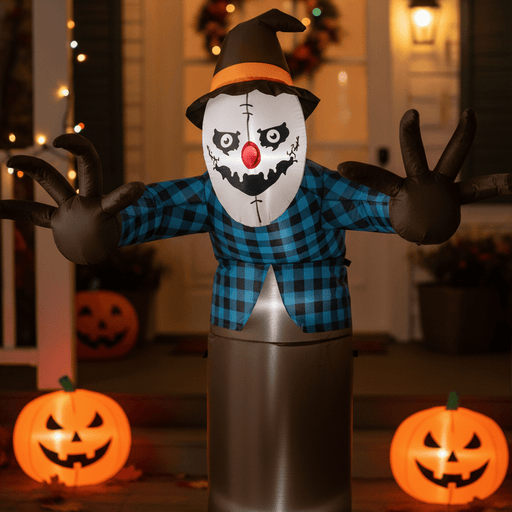 7FT Halloween Inflatable Scarecrow with LED Lights – Blow Up Yard Decoration - Monsta Online