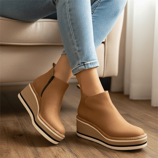 Women's Chic Low Ankle Boots – Side Zipper, Reinforced Grip Sole, All - Season Comfort - Monsta Online