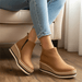 Women's Chic Low Ankle Boots – Side Zipper, Reinforced Grip Sole, All - Season Comfort - Monsta Online