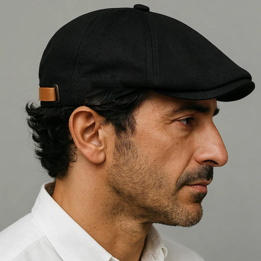 Men's Classic Wool Blend Flat Cap – Timeless Herringbone Newsboy Style for All Occasions - Monsta Online