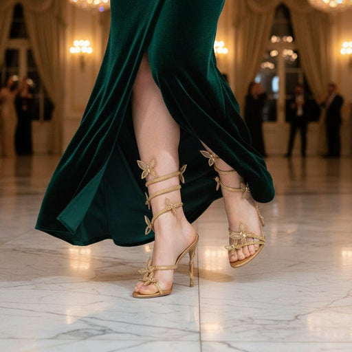 Butterfly Reverie Lace - Up Heels for Women – Elegant White Bridal & Occasion Heels - Monsta Online