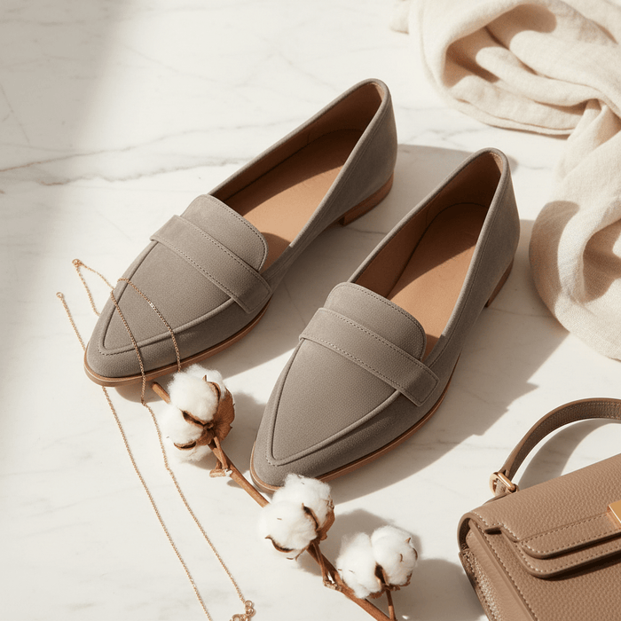 Women's Retro Pointed - Toe Loafers – Chic Leather Slip - On Flats for Every Occasion - Monsta Online