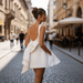 Alura Mini Dress – Women's Pearl - Trim A - Line Dress - Monsta Online