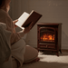 22" Red Electric Fireplace Heater Freestanding with Adjustable Heat Settings - Monsta Online