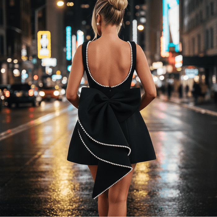 Alura Mini Dress – Women's Pearl - Trim A - Line Dress - Monsta Online