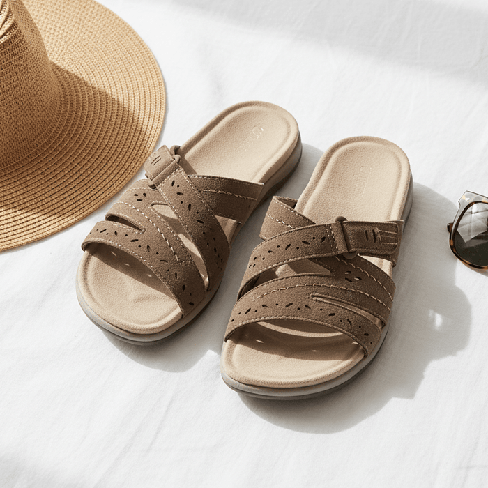 Women's Summer Walking Sandals – Adjustable Hook & Loop Strap - Monsta Online