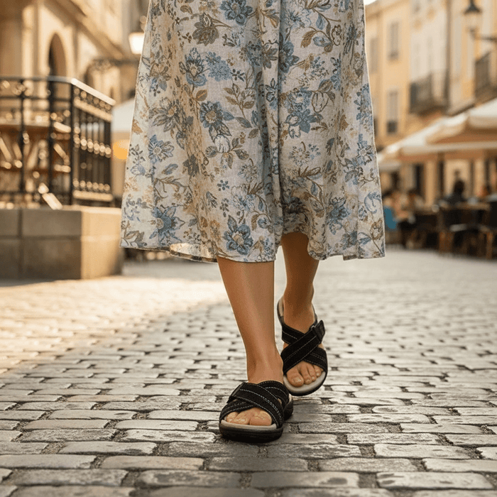 Women's Summer Walking Sandals – Adjustable Hook & Loop Strap - Monsta Online