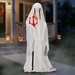 4.3ft Sound - Activated Animated Ghost with Trident – Green Lights and Creepy Sounds - Monsta Online