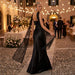 Vivienne Ruched Satin Maxi Dress Set – Women's Square Neck Wedding Guest Dress - Monsta Online