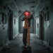 6.7ft Sound - Activated Animatronic Halloween Clown - Moving Head, Arms and Red Glowing Eyes - Monsta Online