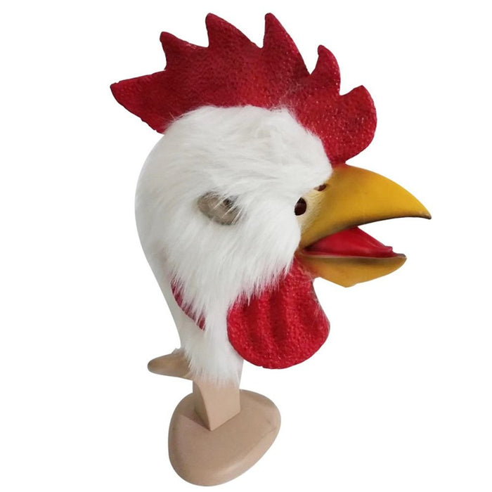 Halloween Rooster Mask – Funny Chicken Latex Animal Head for Costume Parties - Monsta Online