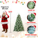 6FT Unlit Snow Frosted Artificial Christmas Tree — 988 Tips, Pinecones, Hinged Metal Stand - Monsta Online