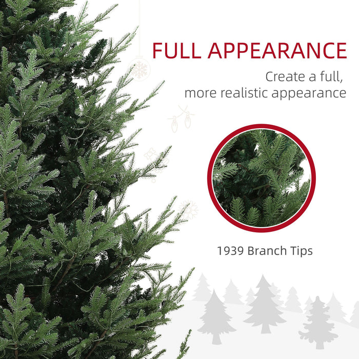 9FT Pre - Lit Artificial Christmas Tree — 300 Dual - Color LED Lights, 1939 Tips, Remote, 11 Modes, Metal Base - Monsta Online